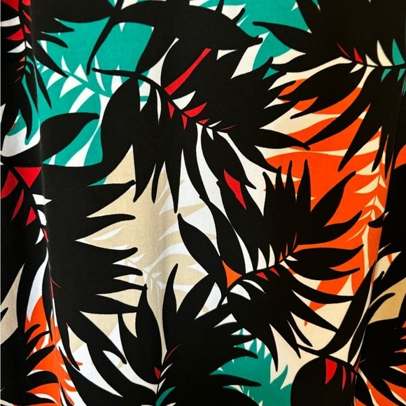 NWOT JCP Worthington Red Knit With Palm Design Blouse - Picture 5 of 6